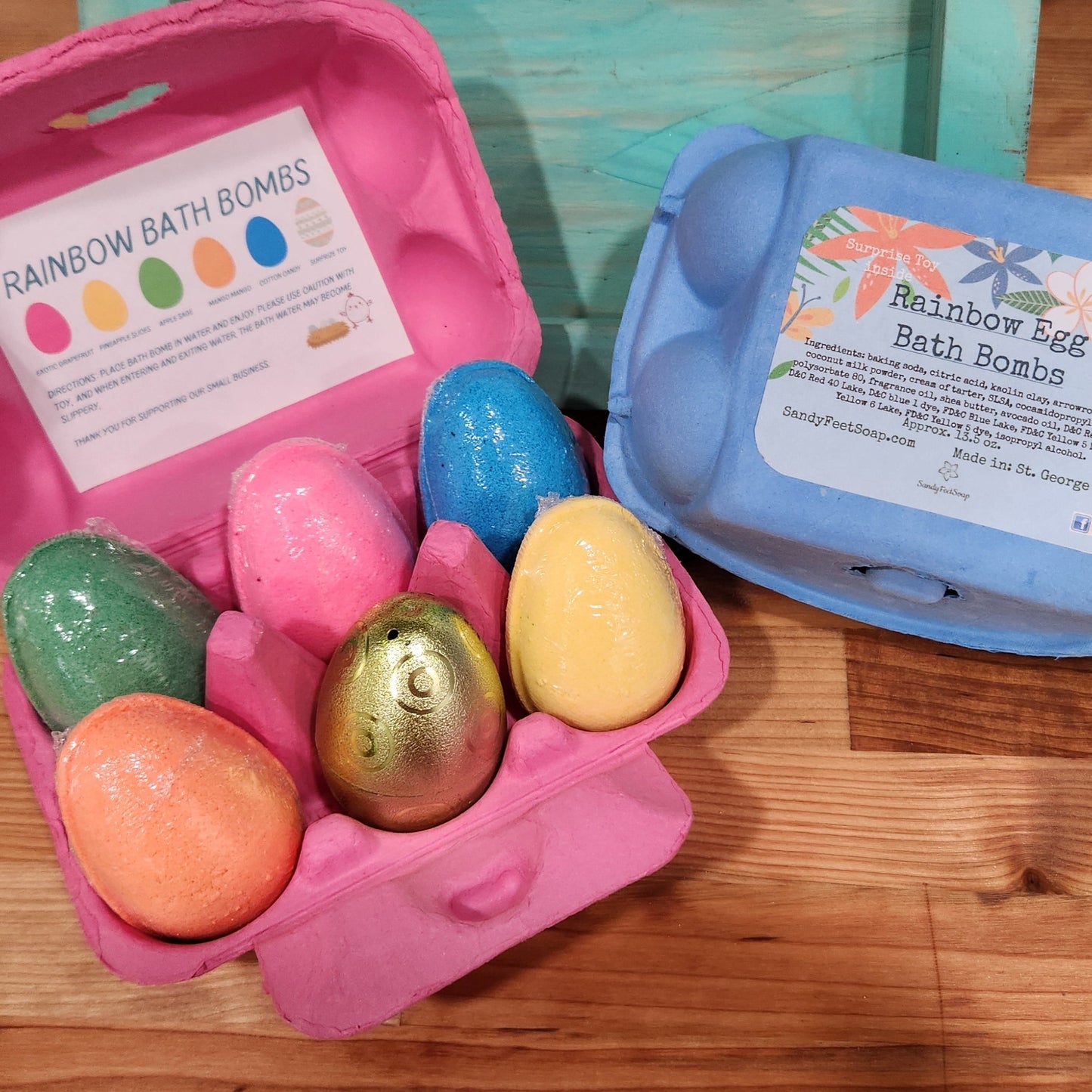 Rainbow Eggs Bath Bombs