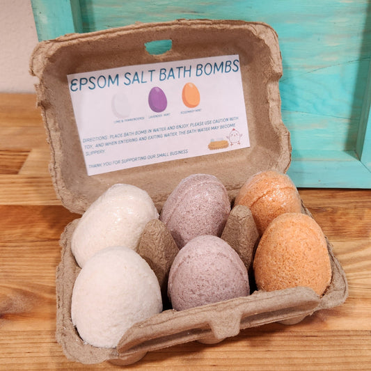 Epsom Salt Egg Bath Bombs