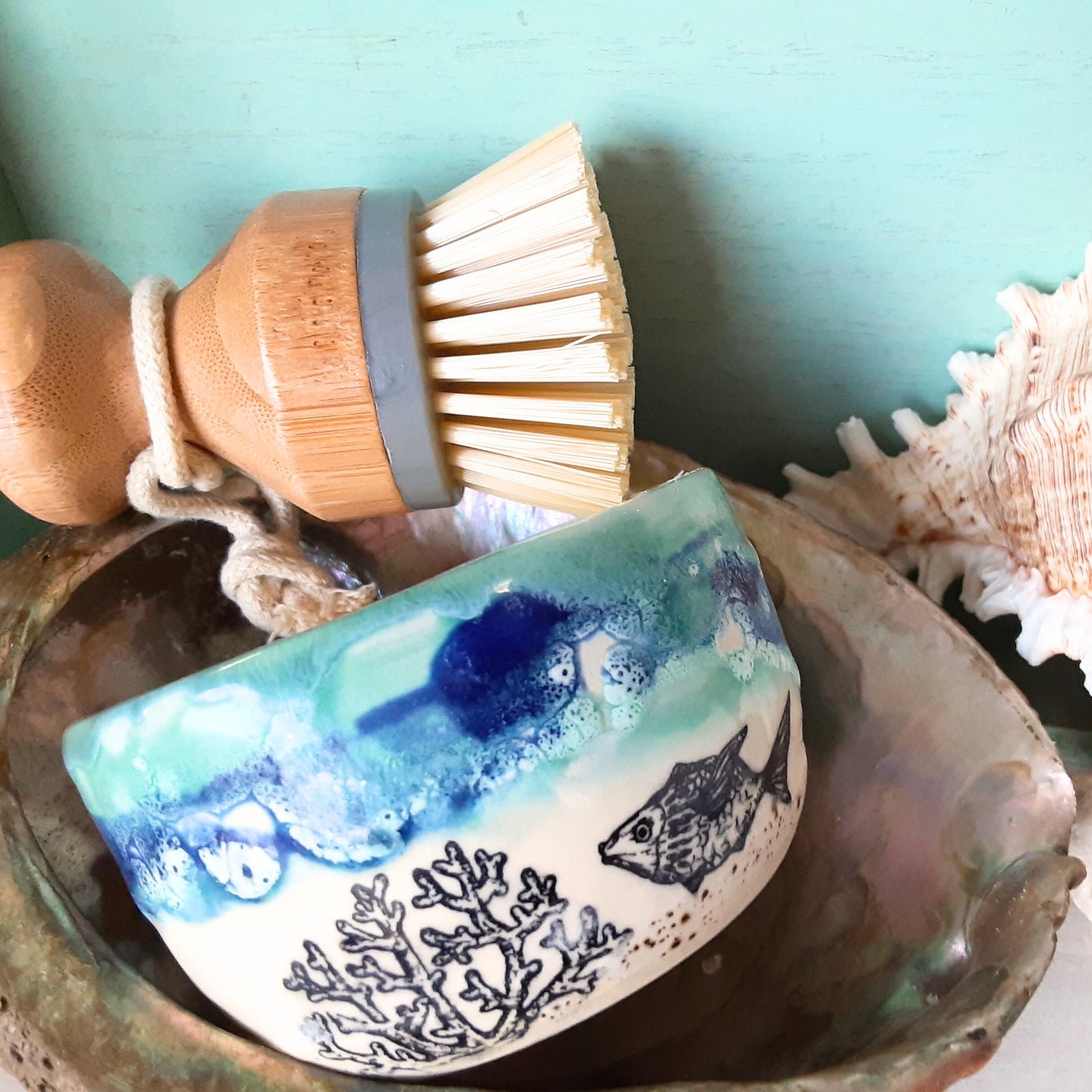 Coconut Dish Soap with Brush