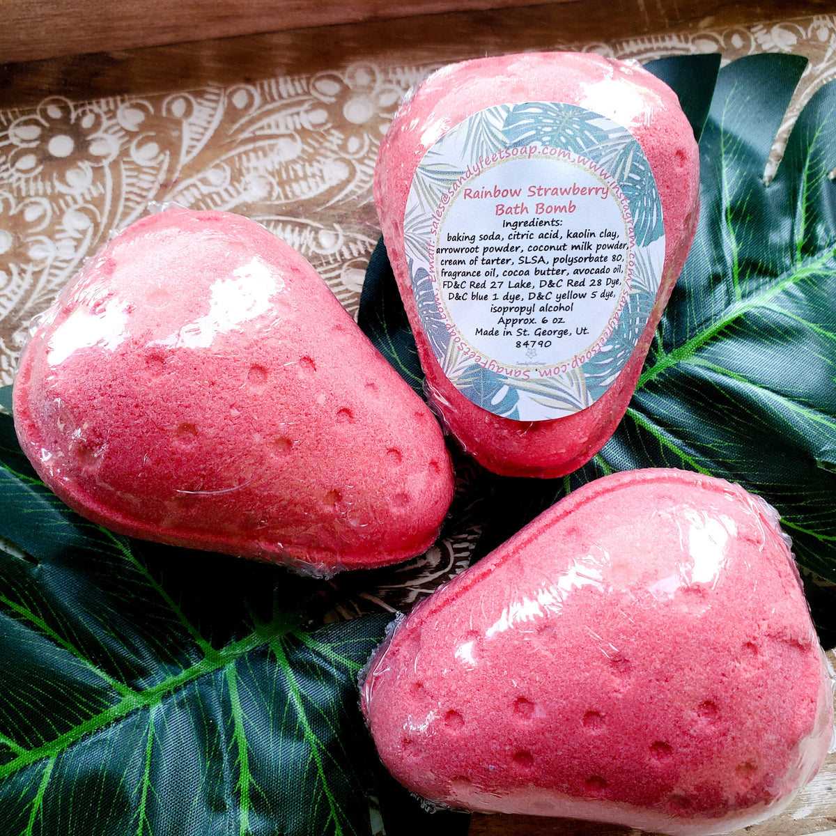 Rainbow Strawberry Bath Bomb