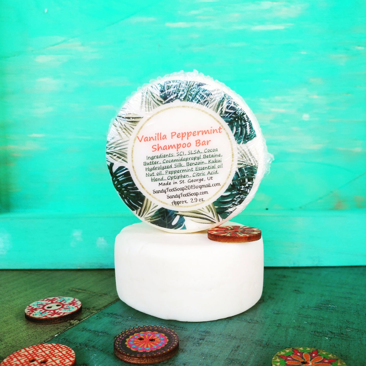 Peppermint,Tea Tree, Vanilla Shampoo Bar