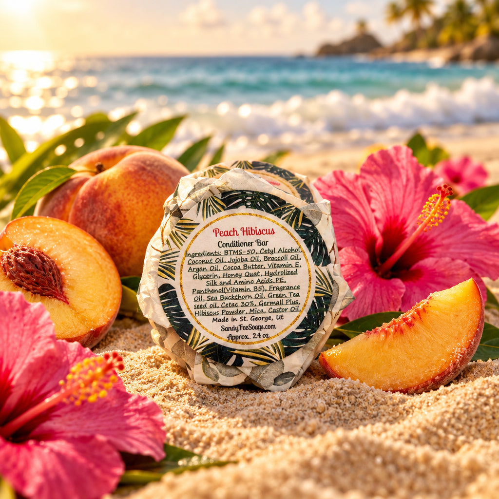 Peach Hibiscus Conditioner Bar