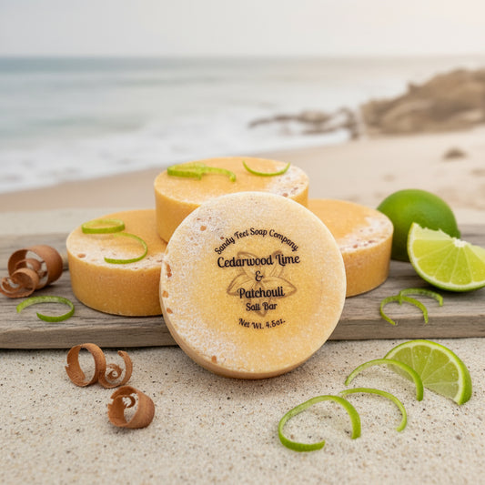Cedarwood Lime & Patchouli Salt Bar