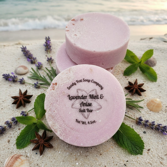 Lavender Mint & Anise Sea Salt Bar