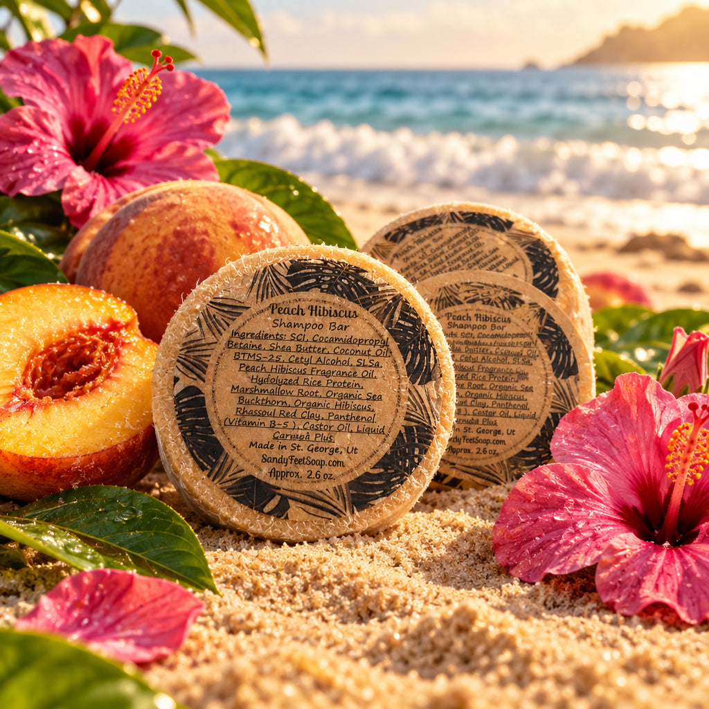 Peach Hibiscus Shampoo Bar